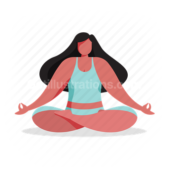 woman, meditate, meditation